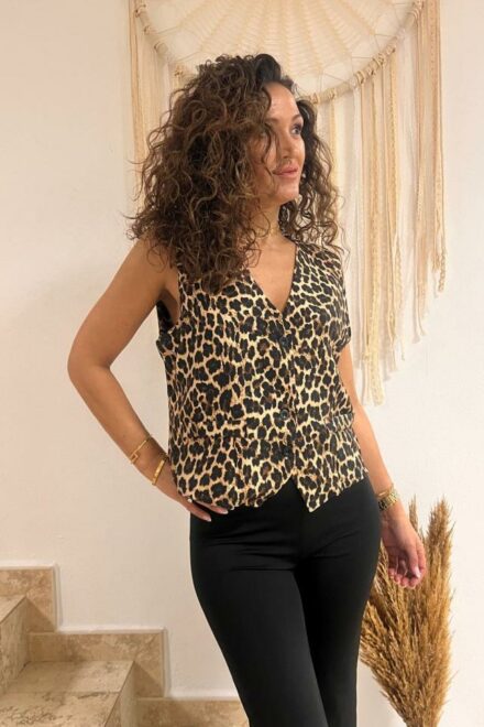 CHALECO ANIMAL PRINT