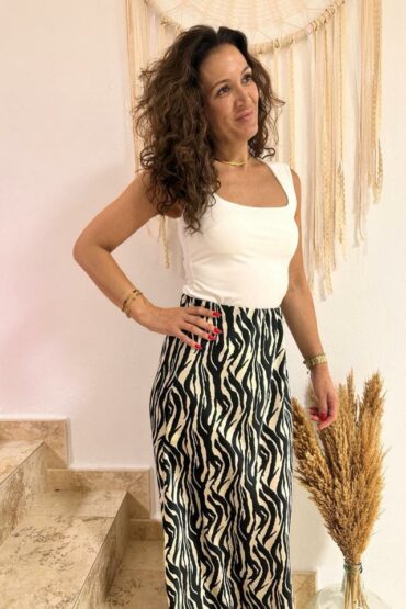 Falda Saten Animal Print