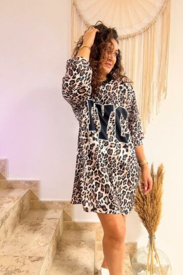 VESTIDO SUDADERA LEOPARDO